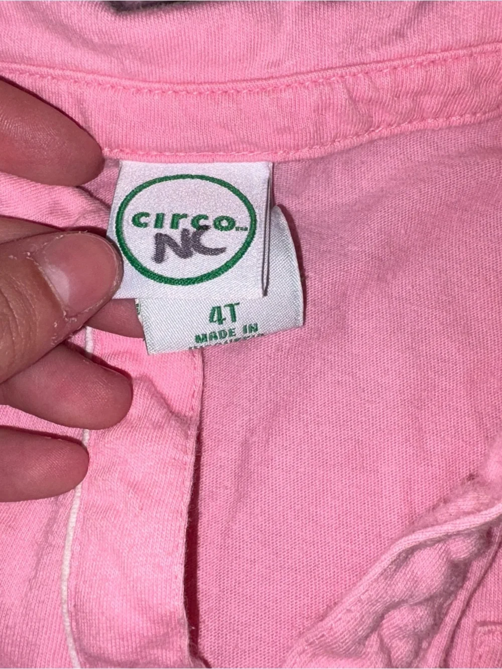 Circo Pink Polo Top with Pastel Striped Shorts 4T